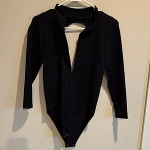 Anthropologie Women’s Backless Black One Piece